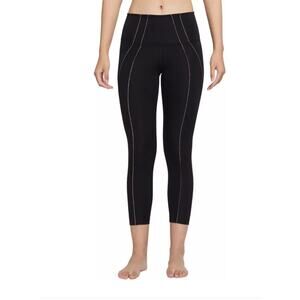 Nike Yoga Training Tights Black Metallic Rose Gold M